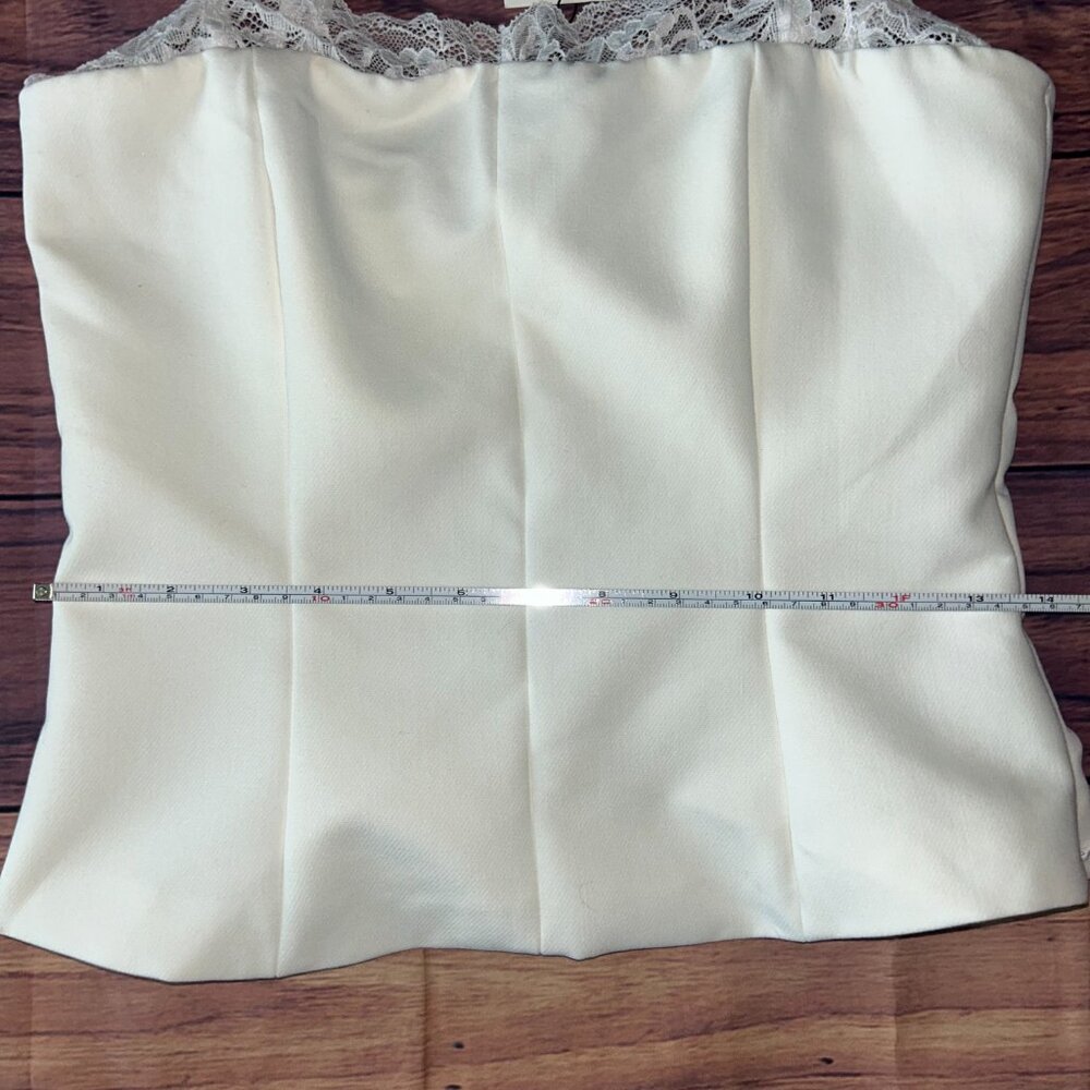 Zara White Lace Trim Camisole Top - New with Tags - Picture 11 of 11